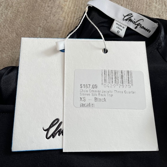 NWT Chris Gramer Jacalin Silk Back Top - Picture 6 of 6